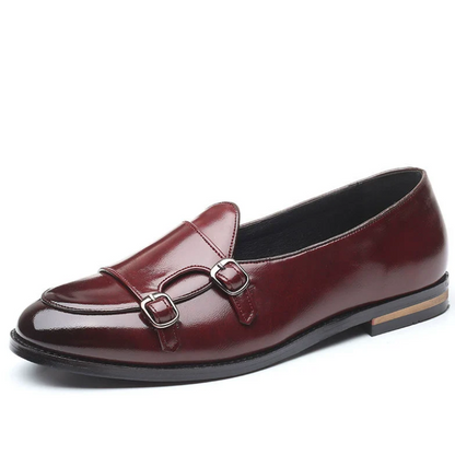 Autumn Leisure Pointed Slip-On Leather Shoes for formal attire