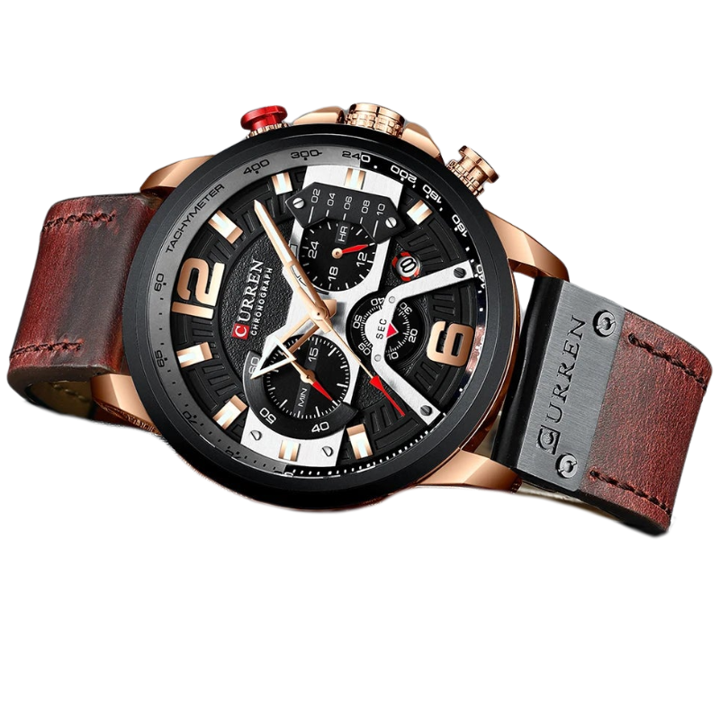 Curren Luxury Military Men's Leather Quartz Sport Watch