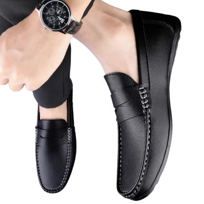 Trendy Casual Flat Men’s Summer Leather Driving Loafers