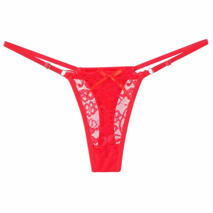 Sexy Lace Adjustable Thong Panties for Women Low Rise Briefs