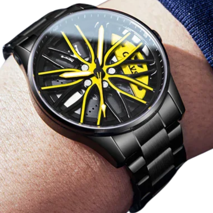 Waterproof Sport Rim Quartz OLEVS Luxury Wheel Watch for Men