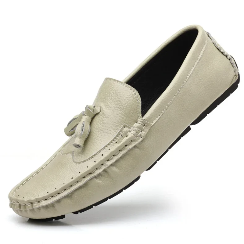 Breathable Slip-On Men’s Luxury Tassel Leather Loafers