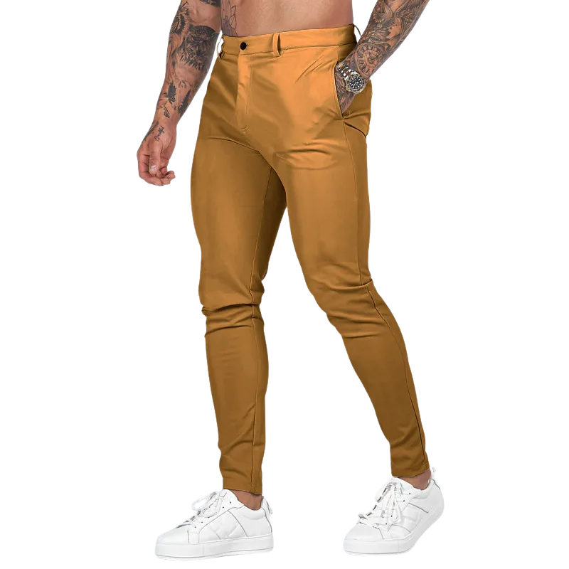 Casual All-Match Pencil Trousers Men’s Slim Solid Pants