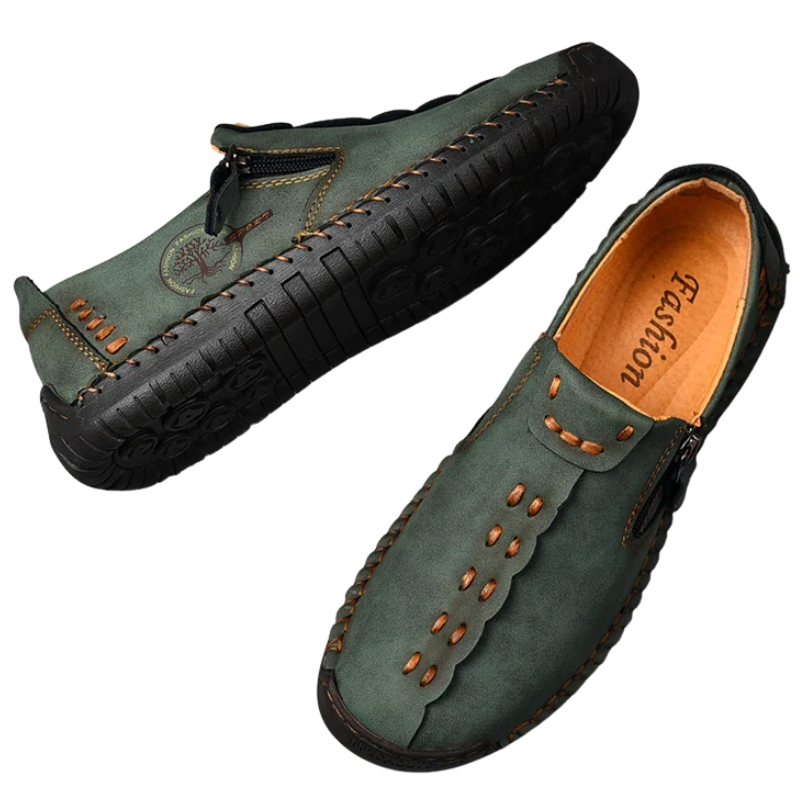 Casual Slip-On Breathable Flats Handmade Men’s Leather Loafers