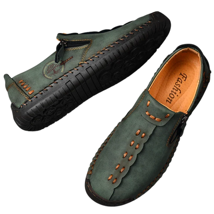 Casual Slip-On Breathable Flats Handmade Men’s Leather Loafers