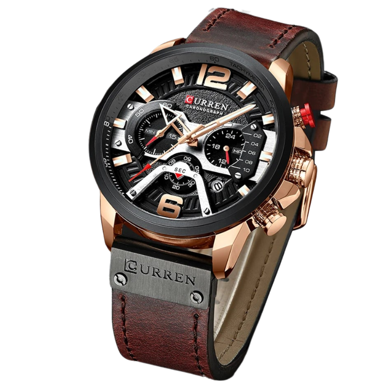 Curren Luxury Military Men's Leather Quartz Sport Watch