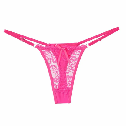 Sexy Lace Adjustable Thong Panties for Women Low Rise Briefs