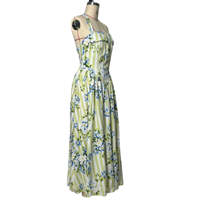 Floral Print Halter Neck Dress