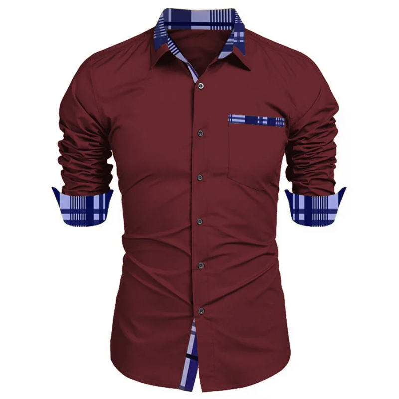 Men’s Formal Long Sleeve Non-Iron Wrinkle-Free Casual Shirt