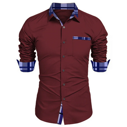 Men’s Formal Long Sleeve Non-Iron Wrinkle-Free Casual Shirt