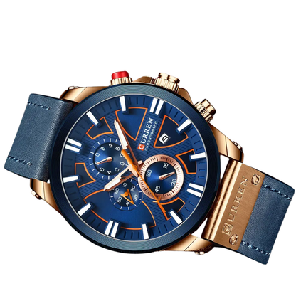 CURREN Men's Waterproof Military Quartz Watch with Date Display