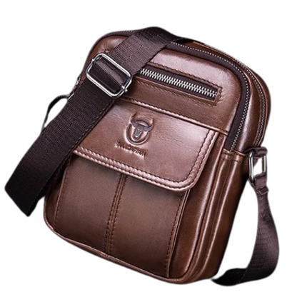 Korean Style Genuine Leather Men's Crossbody Messenger Bag