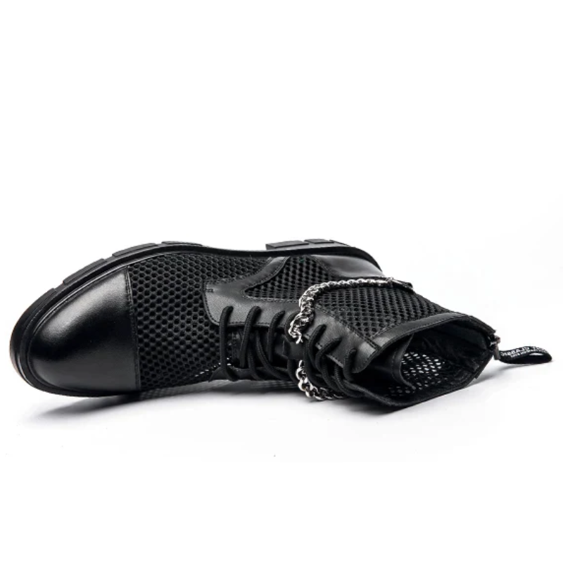 Stylish Casual Dress Men's Summer Mesh Lace-Up Boots