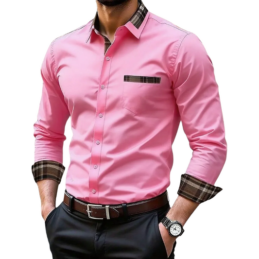 Men's Stylish Long Sleeve Wrinkle-Free Comfort Formal Shirt