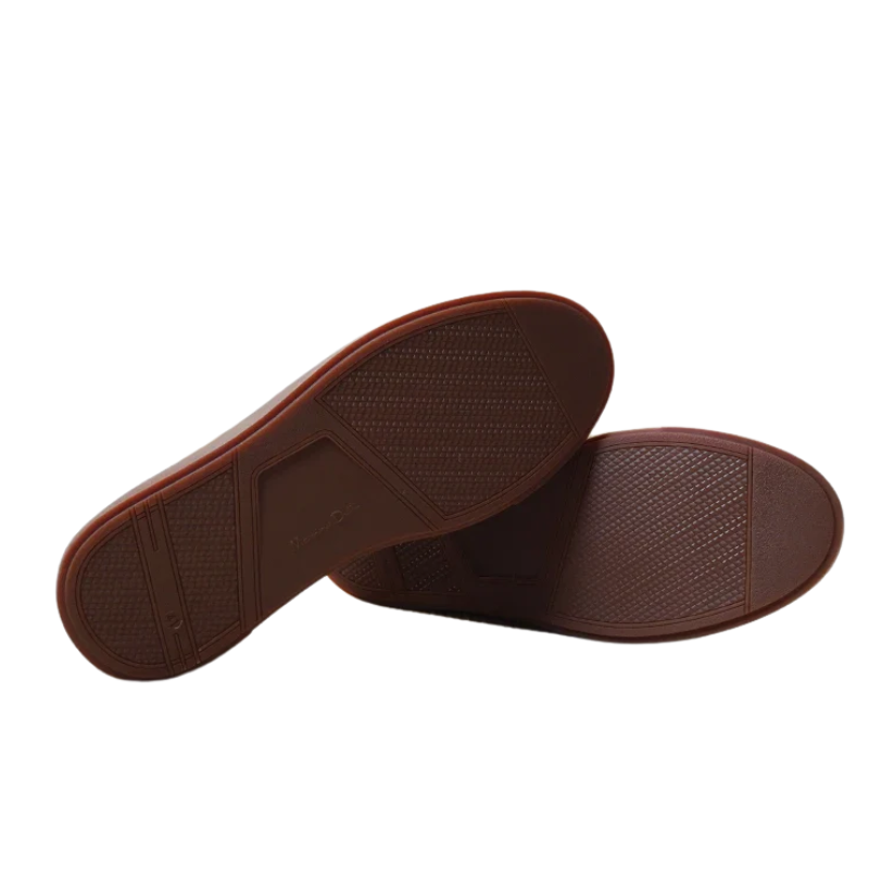 Autumn Men's Genuine Leather Lace-Up Skate Shoes with Thick Sole