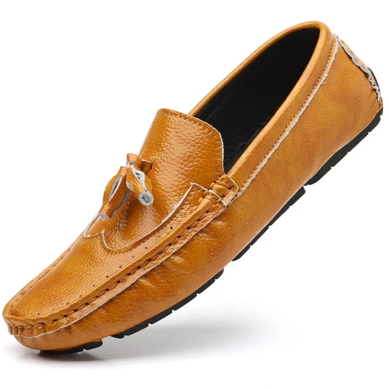 Breathable Slip-On Men’s Luxury Tassel Leather Loafers