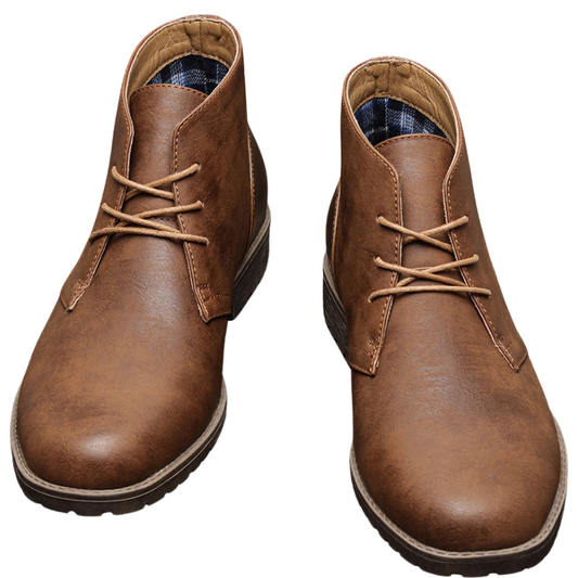 Vintage Casual Leather Ankle Retro American Men’s Desert Boots