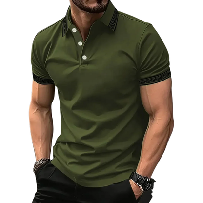 Casual Men’s Breathable Summer Business Solid Polo Shirt