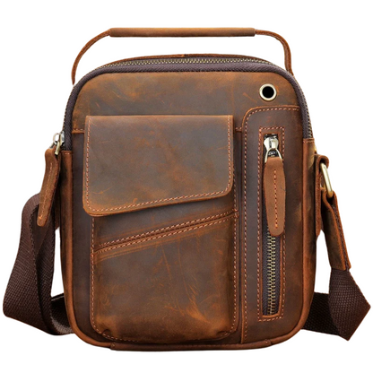 New Casual Cow Leather Shoulder Crossbody Bag For Men