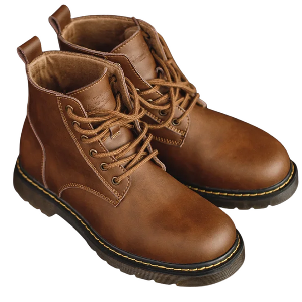 Warm, Durable, Stylish Motorcycle Oxfords Men's Leather Winter Boots