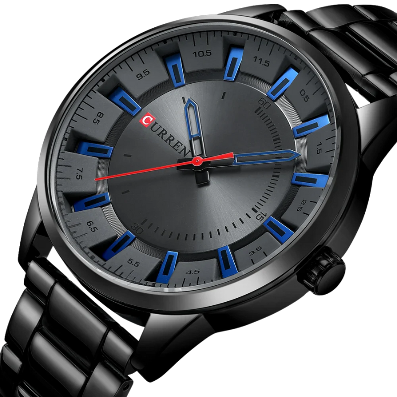 Sleek Stainless Steel Fashion Timepiece CURREN Men's Quartz Watch