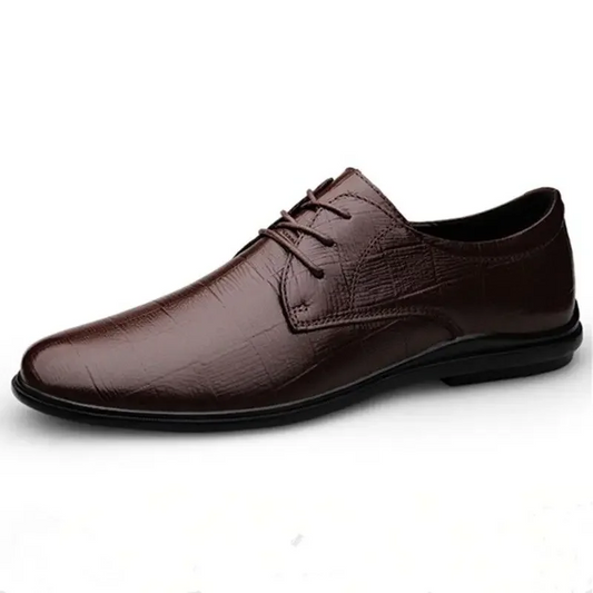 Luxury Men’s Designer Lace-Up Round Toe Formal Dress Shoes