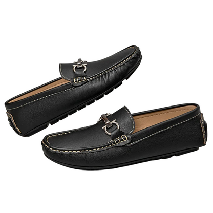 Men’s PU Leather Lightweight Non-Slip Casual Slip-On Loafers