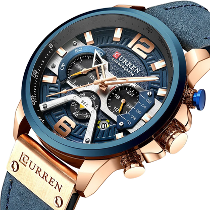 Curren Luxury Military Men's Leather Quartz Sport Watch