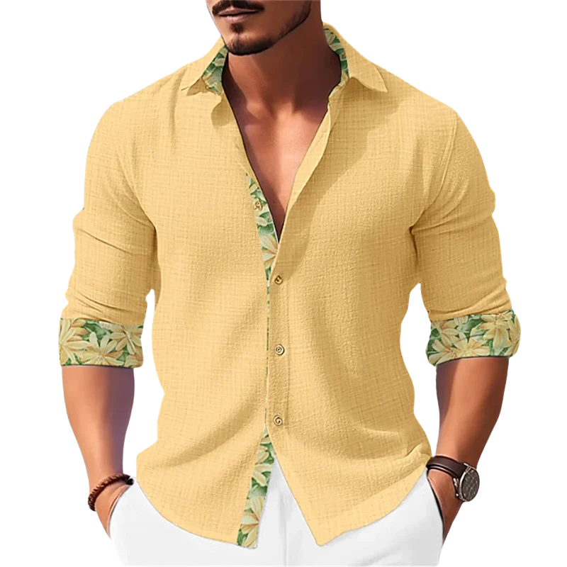 Men’s Street Style Stand Collar Designer Piece Shirt