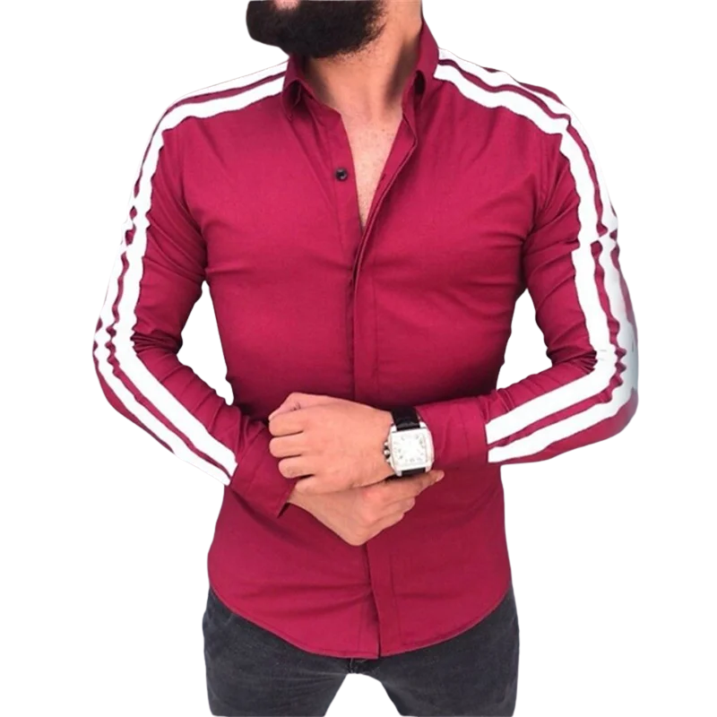 Designer Stand Collar Streetwear Men’s Shirt