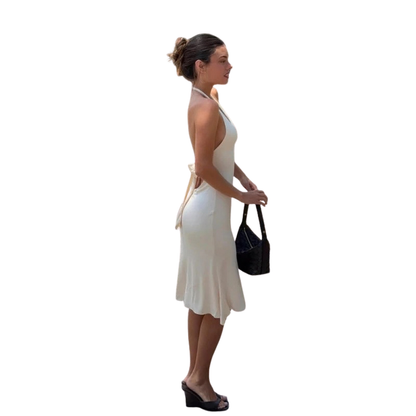 Solid-color dress