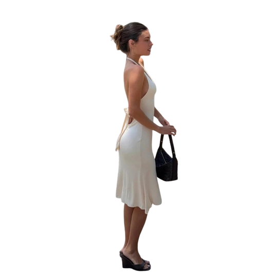 Solid-color dress