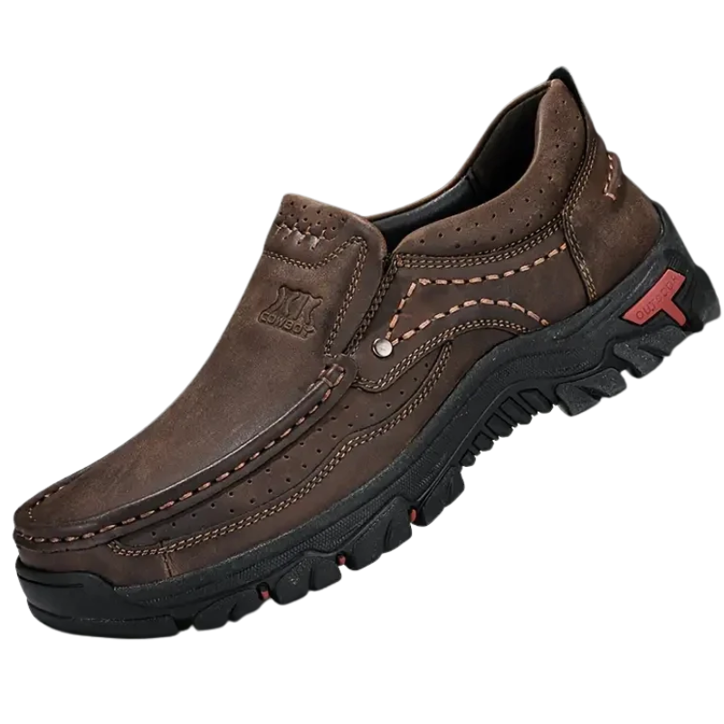 Casual Non-Slip Handmade Leather Slip-On Loafers Shoes for Men