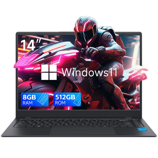 14" Windows 11 Laptop N4000 8GB RAM 512GB SSD Notebook PC
