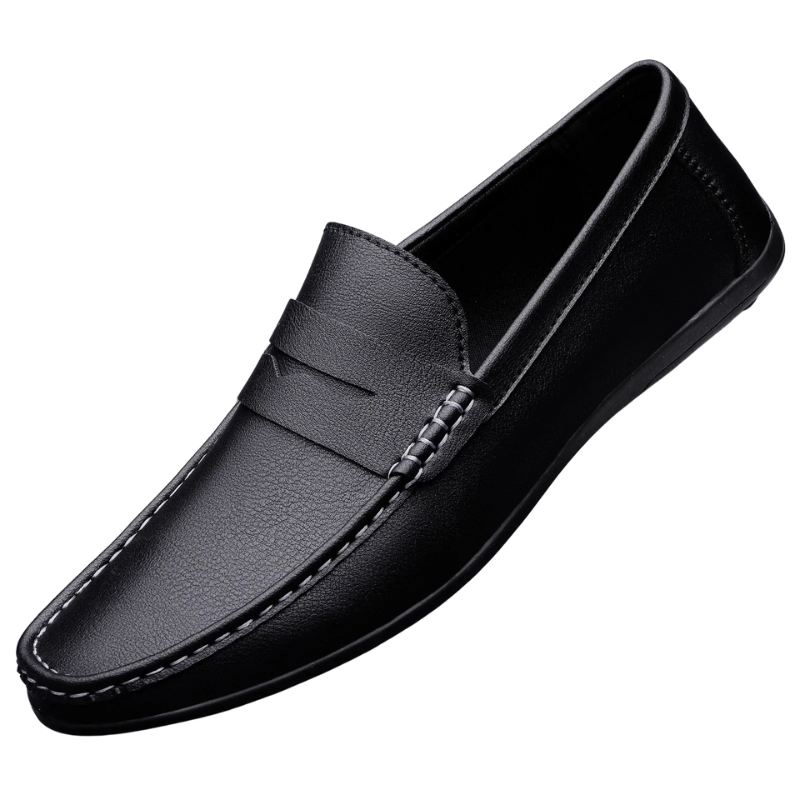 Trendy Casual Flat Men’s Summer Leather Driving Loafers
