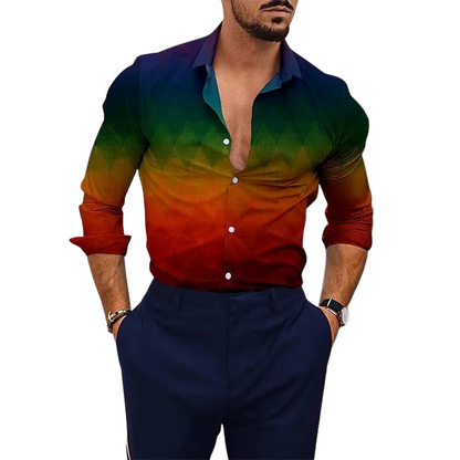 Stand Collar Fashion Outdoor Multi-color Shirt for Men