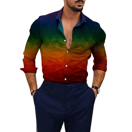 Stand Collar Fashion Outdoor Multi-color Shirt for Men