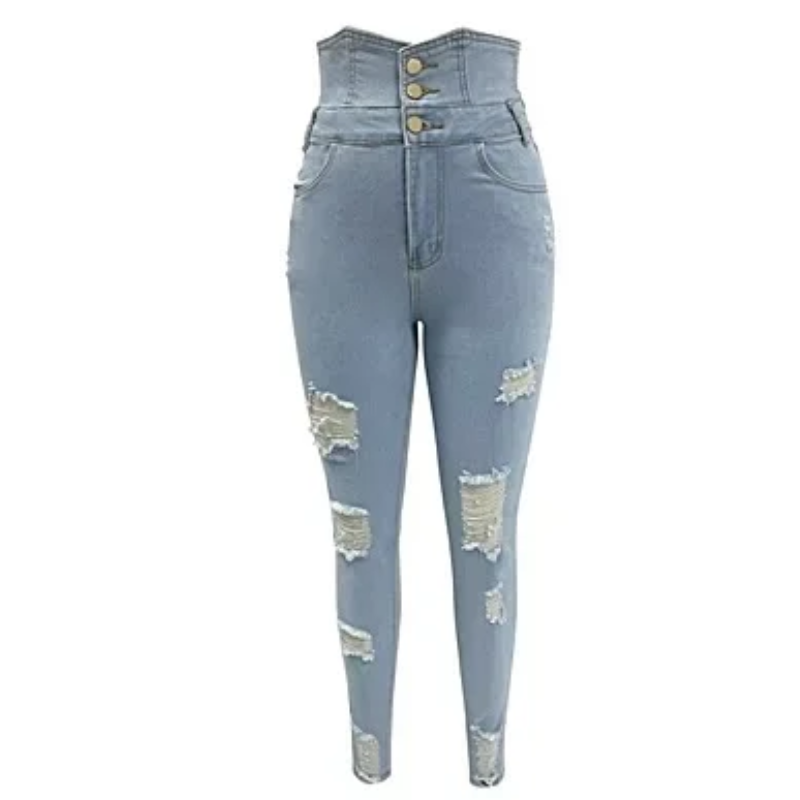 Women's High Waist Bodycon Spring Denim Pencil Pants