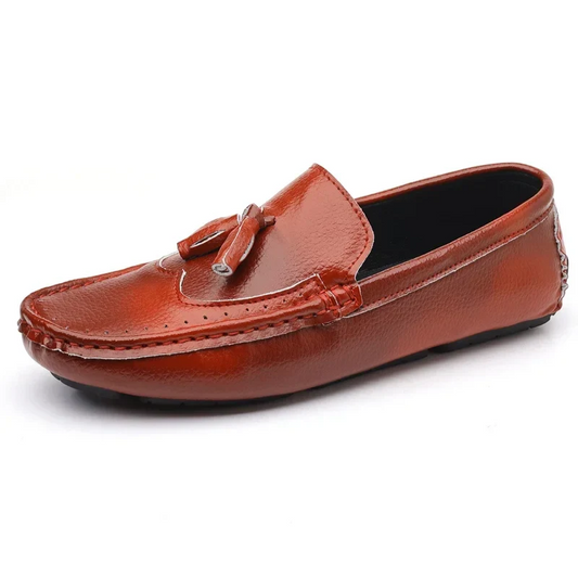 Breathable Slip-On Men’s Luxury Tassel Leather Loafers