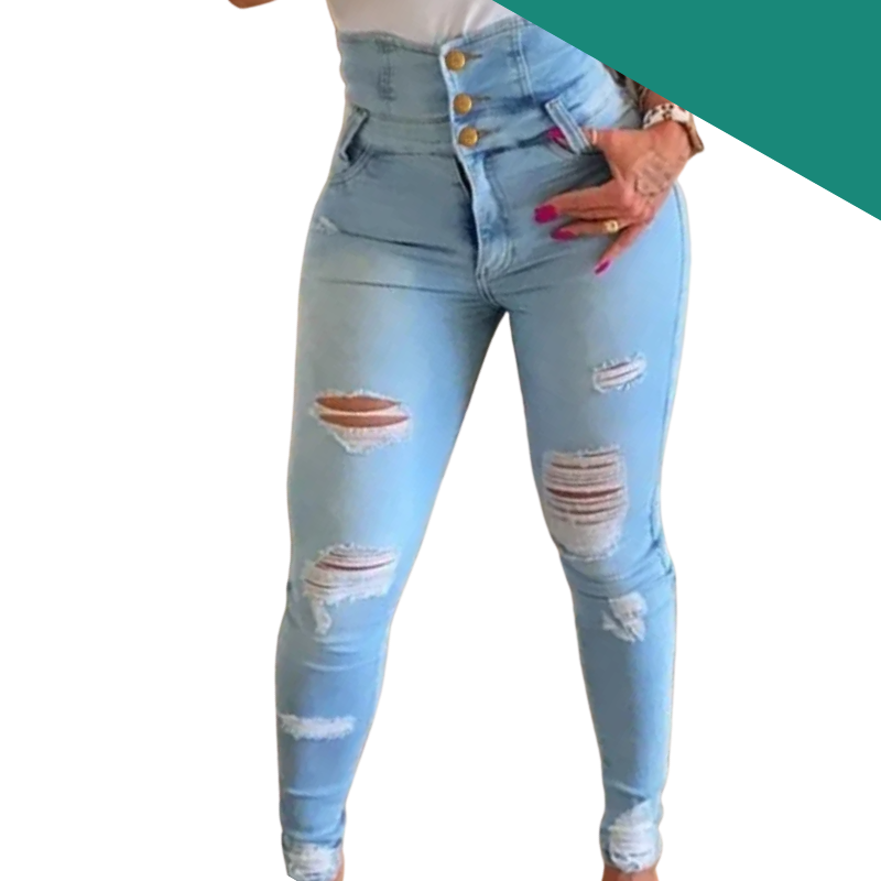 Women's High Waist Bodycon Spring Denim Pencil Pants