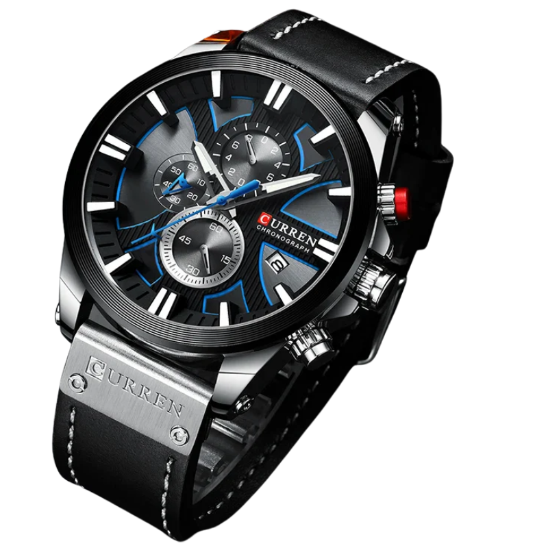 CURREN Men's Waterproof Military Quartz Watch with Date Display