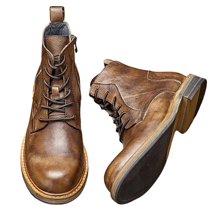 Vintage Designer Ankle Handmade Men’s Leather Boots