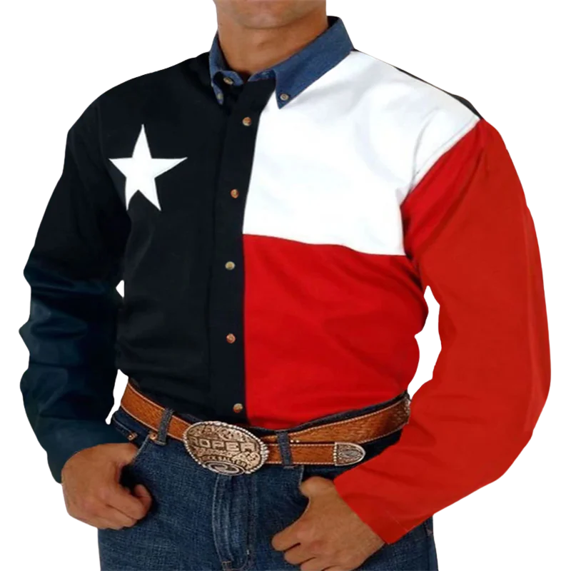 Men’s Casual Fashion Long Sleeve Design Shirt