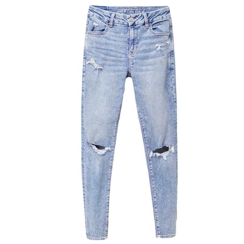 Low-Waist Slim-Fit Distressed Jeans for a Sleek Look