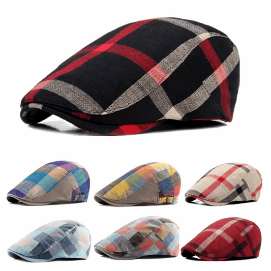 Classic England Plaid Beret Flat Cap