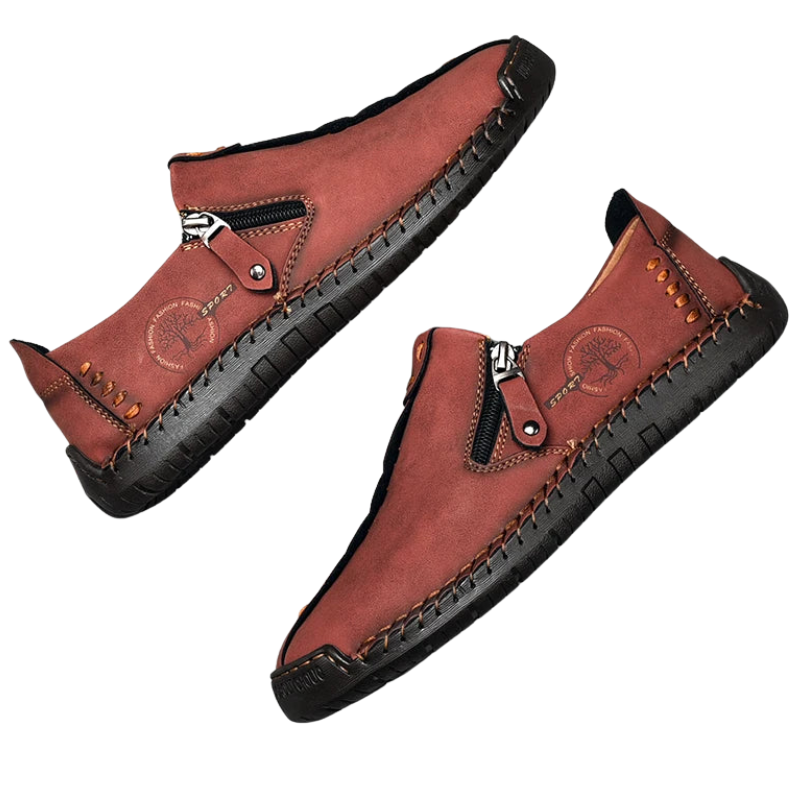 Casual Slip-On Breathable Flats Handmade Men’s Leather Loafers