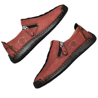 Casual Slip-On Breathable Flats Handmade Men’s Leather Loafers