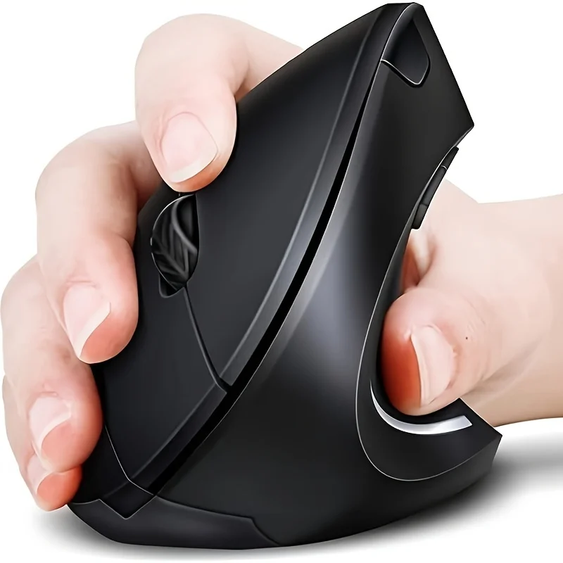 Ergonomic Vertical Wireless Mouse, 6-Button Right-Hand PC Mouse