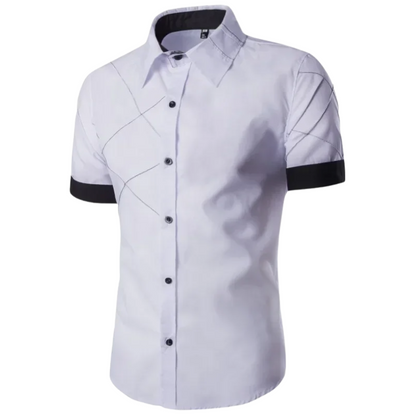 Casual Business Formal Men’s Cotton Short Sleeve Shirt
