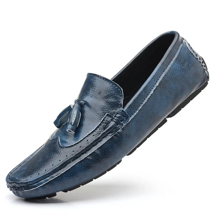 Breathable Slip-On Men’s Luxury Tassel Leather Loafers
